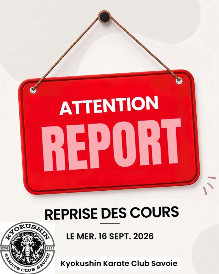 Report de la reprise des cours au 16/09/2026